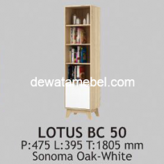 Book Case - Activ Lotus BC 50 / Sonoma Oak - White